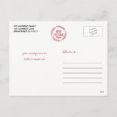 手書きクリスマスリースホリデー写真はがき シーズンポストカード (裏面)