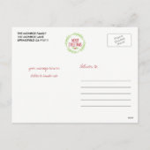 手書きクリスマスリースホリデー写真はがき シーズンポストカード (裏面)