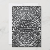 手書きクリスマスリーフ黒チョーク写真 シーズンカード (正面)