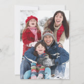 手書きクリスマスリーフ黒チョーク写真 シーズンカード (裏面)