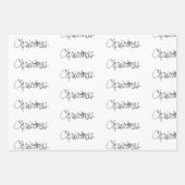 手書きクリスマス（黒） ラッピングペーパーシート (正面2)