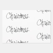 手書きクリスマス（黒） ラッピングペーパーシート (正面)