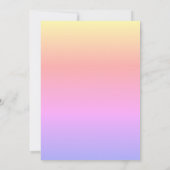 手書きグラディエント男女兼用ベビーシャワー 招待状 (裏面)