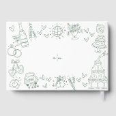 手書きグリーンお洒落結婚ズ ゲストブック (裏面)