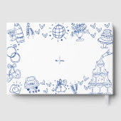 手書きグリーンお洒落結婚ズ ゲストブック (裏面)