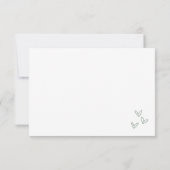 手書きグリーンお洒落結婚ズ 出欠カード (裏面)