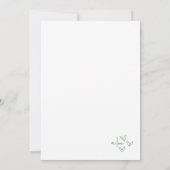 手書きグリーンお洒落結婚ズ 招待状 (裏面)