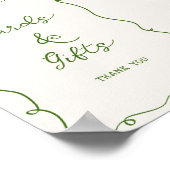 手書きグリーンフレームカード&ギフト ポスター (角)