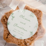 手書きグリーン結婚ズ ラウンドシール<br><div class="desc">手パーソナライズされた描きグリーンの結婚touch結婚は手を描いたクラシック、古い金の予測できな手描きの円周りのステッカーは完璧なである。これらの結婚式用シールは、どのグリーンの結婚テーマ、セージ結婚グリーンのテーマ、または白とグリーンのお祝いにエレガンスを追加す結婚る。時代を超越したステッ結婚カーデザインで、美しい結婚式用シールラベルや結婚式の引き出物のシール、イベントのスタイルを高めるためにパーソナライズされた結婚式の引き出物のシールを作る。</div>