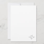 手書きグレーお洒落結婚式招待状 招待状 (裏面)