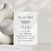 手書きケーキのカクテルドードルバースデーパーティー 招待状