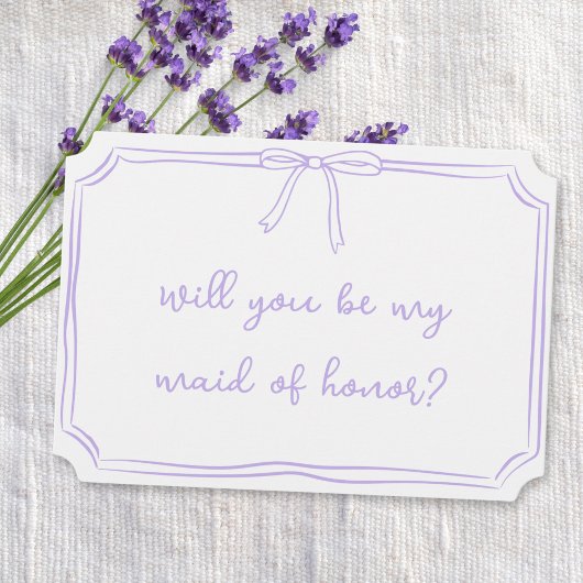 手書きコケットボウメイド・オブ・オーナー（花嫁付き添い人）案 招待状