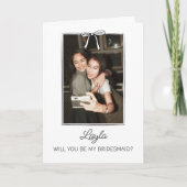 手書きコケット弓ブリデスメイド写真の提案 カード (正面)