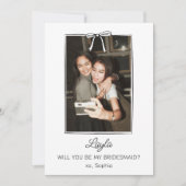 手書きコケット弓ブリデスメイド写真の提案 カード (正面)