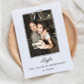 手書きコケット弓ブリデスメイド写真の提案 カード