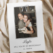 手書きコケット弓ブリデスメイド写真の提案 カード