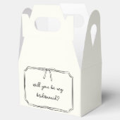 手書きコケット弓ブリデスメイド提案ギフト フェイバーボックス (オープン)