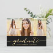 手書きコラージュ|卒業パーティー招待状 招待状 (スタンド正面)