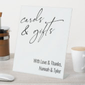 手書きコンテンポラリータイポグラフィカードとギフト 台座サイン (インサイチュ)