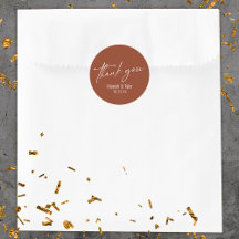 手書きコンテンポラリーTerracotta Thank You