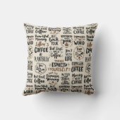 手書きコーヒー引用文 クッション (裏面)