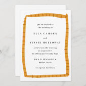 手書きゴールデンよくはしゃぐフレ結婚ーム 招待状 (正面/裏面)