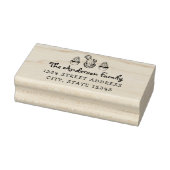 手書きサボテンのファミリ名差出人住所 ラバースタンプ (スタンプ)