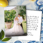 手書きサンキューカード結婚と写真 サンキューカード