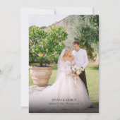 手書きサンキューカード結婚と写真 サンキューカード (正面)