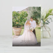 手書きサンキューカード結婚と写真 サンキューカード (スタンド正面)