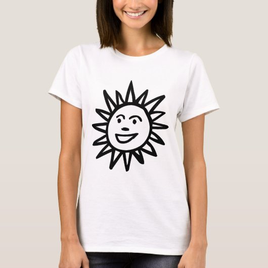 手書きサンモチーフ Tシャツ (正面)