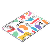 手書きサーフェスデザイン。メンフィス芸術的テクスチャ ノートブック (左側)