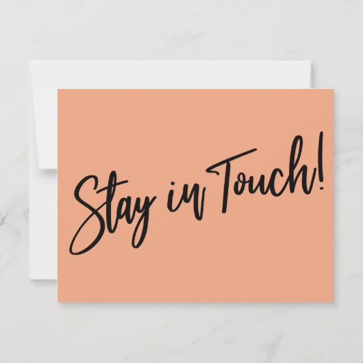 手書きサーモンモダンカードを移動 招待状 (裏面)