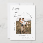 手書きシグネチャースクリプト ボーホ フォト ウェディング セーブザデート (正面)