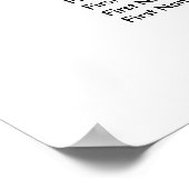 手書きシック結婚シーティングチャート ポスター (角)