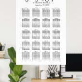 手書きシック結婚シーティングチャート ポスター (ホームオフィス)