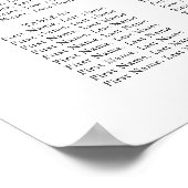 手書きシック結婚シーティングチャート ポスター (角)