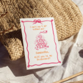 手書きシャンパンタワーブライド・メイド提案 招待状