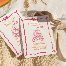 手書きシャンパンタワーブライド・メイド提案 招待状