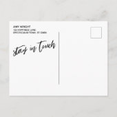 手書きシンプルのタイポグラフィセージを移動 ポストカード (裏面)