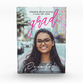 手書きシンプルのTypo写真のPink Gradクラス フォトブロック