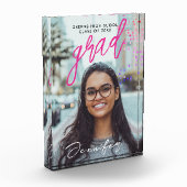 手書きシンプルのTypo写真のPink Gradクラス フォトブロック (左)