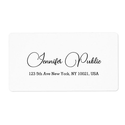 手書きシンプルテンプレート送付先住所 ラベル (正面)