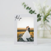 手書きシンプルフォトグレイ ポストカード (スタンド正面)