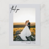 手書きシンプルフォトグレイ ポストカード (正面)