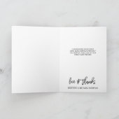 手書きシンプルブラックフォトサンキューカード サンキューカード (内部)