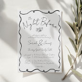 手書きシンプル写真の結婚リハーサル 招待状