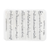 手書きシートミュージックの四角形冷蔵庫用マグネット マグネット (横)