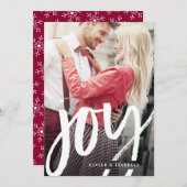 手書きジョイフォトホリデー シーズンカード (正面/裏面)