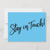 手書きスカイブルーモダンカード「移動」 招待状 (裏面)